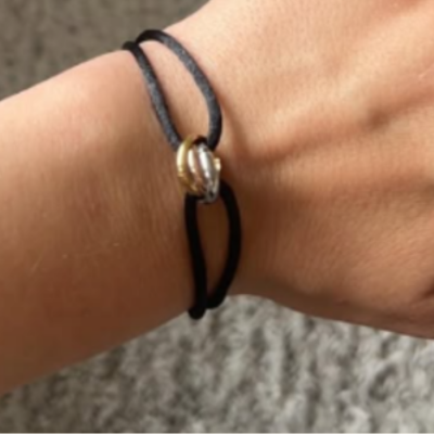 Interlocking Ring Cord Bracelet — Trinity
