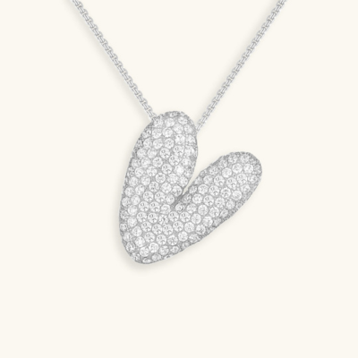 Bubble Initial Crystal Necklace, A–Z, 18 in