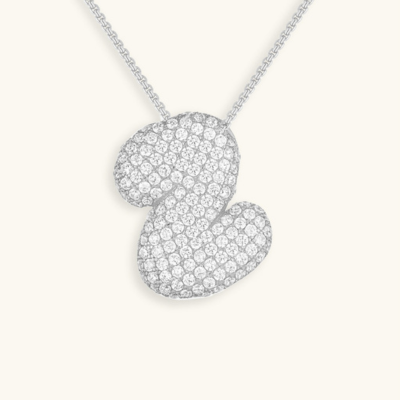 Bubble Initial Crystal Necklace, A–Z, 18 in