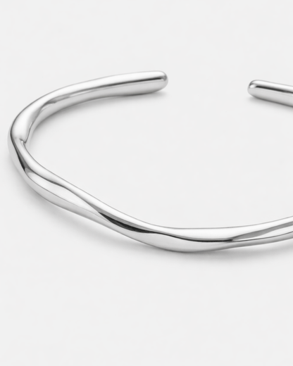 Twist Cuff Bracelet, Polished Silver-Tone — Vérité