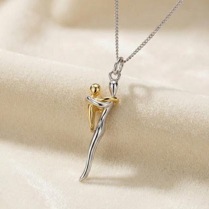 Hugging Figures Pendant Necklace — Embrace