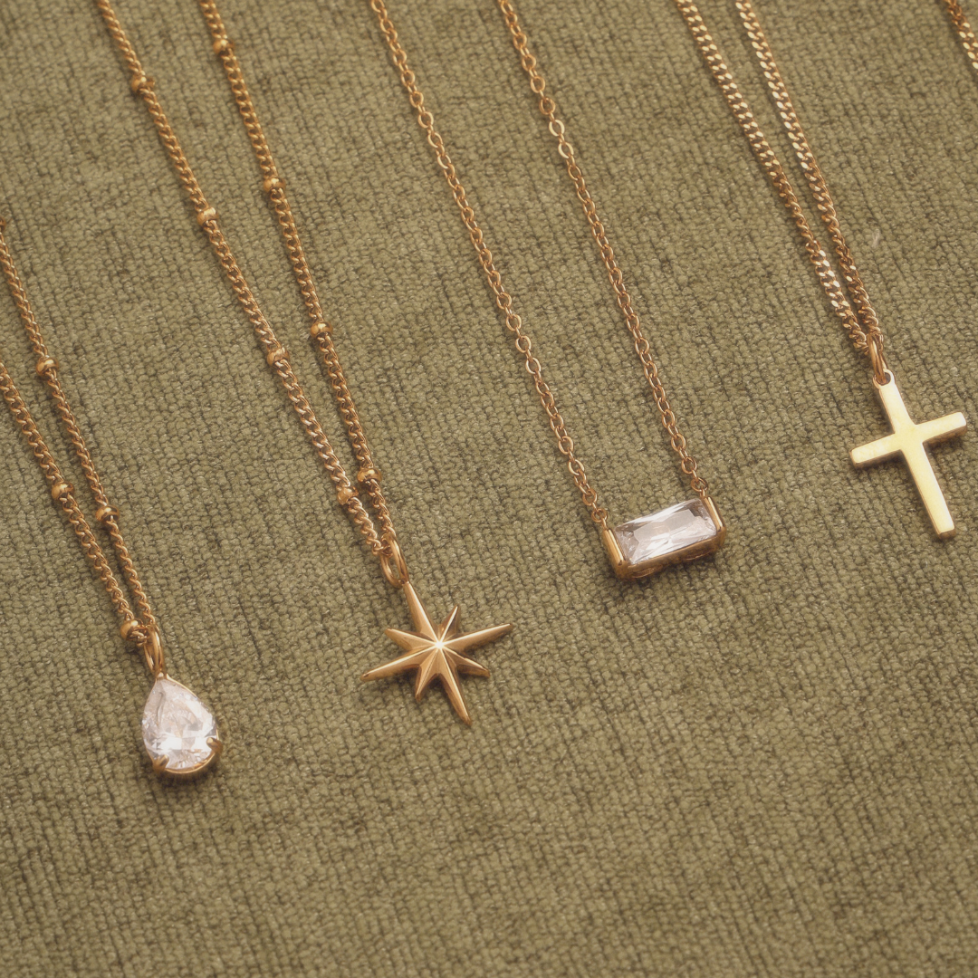 White Teardrop Pendant Necklace — Astra