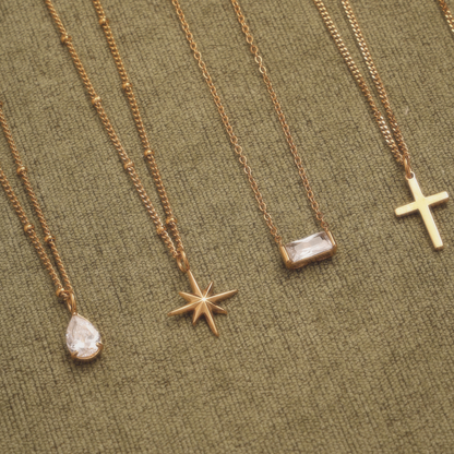 White Teardrop Pendant Necklace — Astra