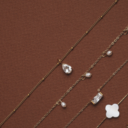 White Teardrop Pendant Necklace — Astra