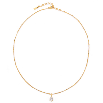 White Teardrop Pendant Necklace — Astra