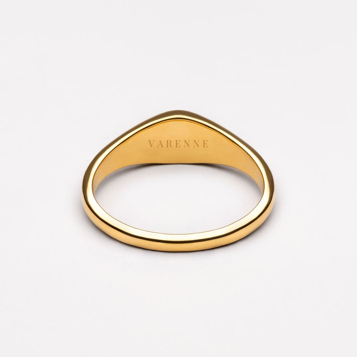 Green Jade Stone Ring, Steel — Oasis