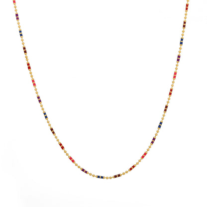 Multicolor Beaded Choker, 39 cm — Bahía