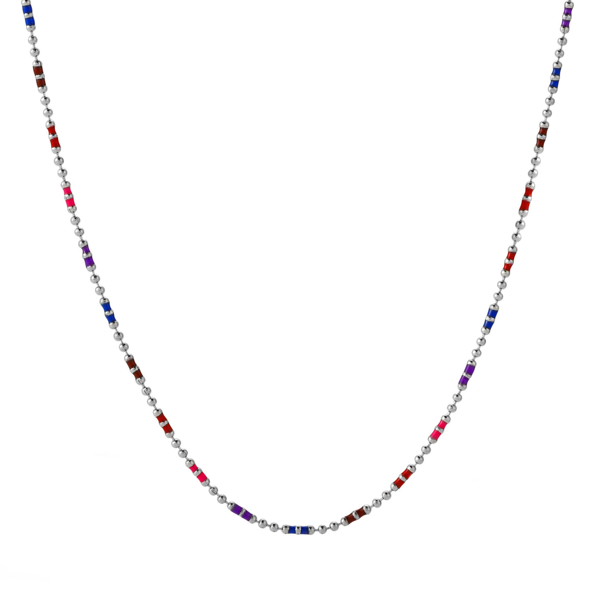 Multicolor Beaded Choker, 39 cm — Bahía