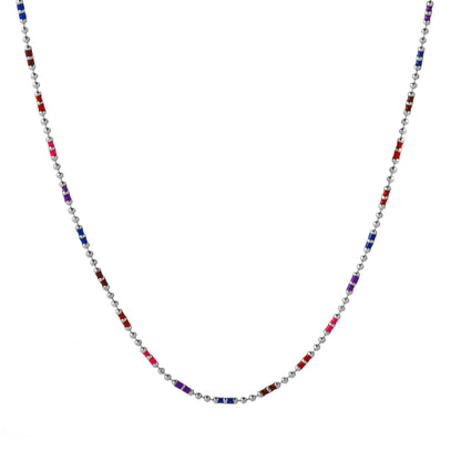 Multicolor Beaded Choker, 39 cm — Bahía