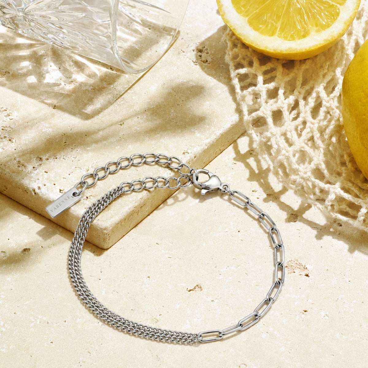 Curb and Paperclip Chain Bracelet — Balance
