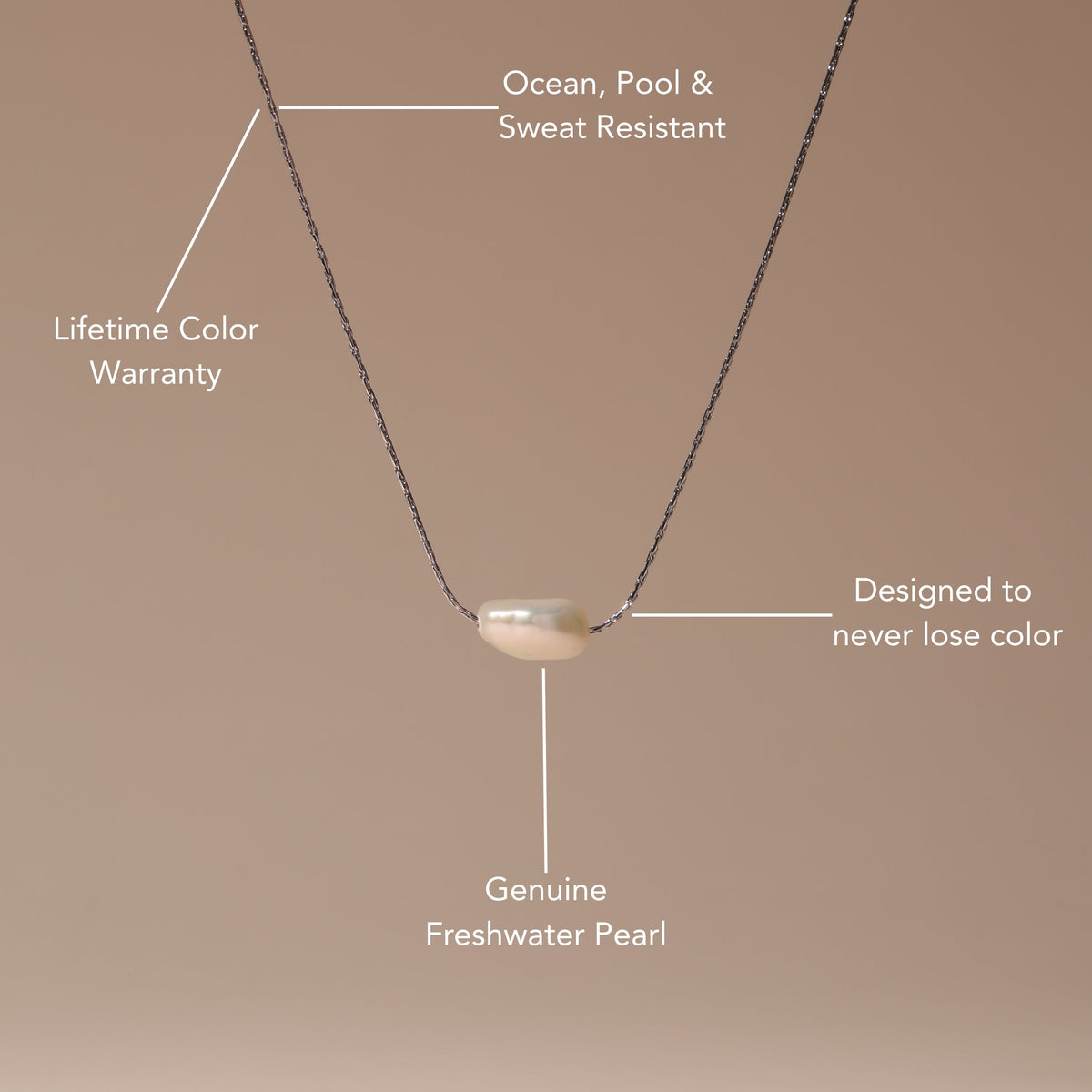 Single Baroque Freshwater Pearl Choker, 35 cm
