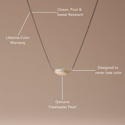 Single Baroque Freshwater Pearl Choker, 35 cm