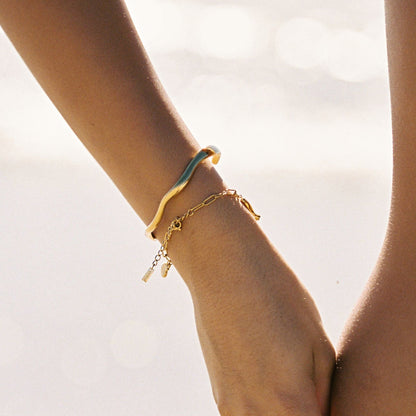 Wave Open Cuff Bracelet, 54 × 60 mm — Cala