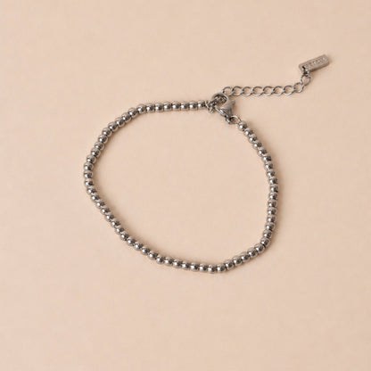 Metal Bead Bracelet, 3 mm × 16 cm