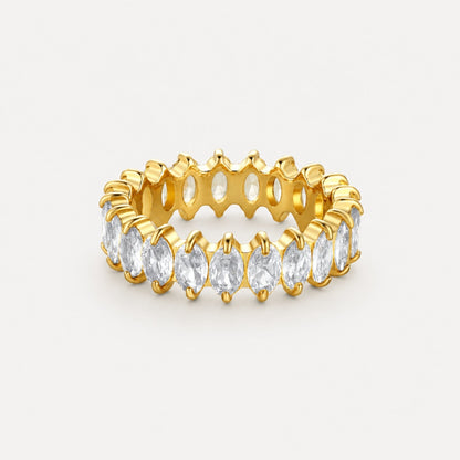 Birthstone-Color Cubic Zirconia Eternity Ring, 6.6 mm