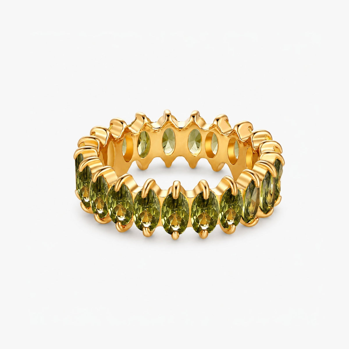 Birthstone-Color Cubic Zirconia Eternity Ring, 6.6 mm