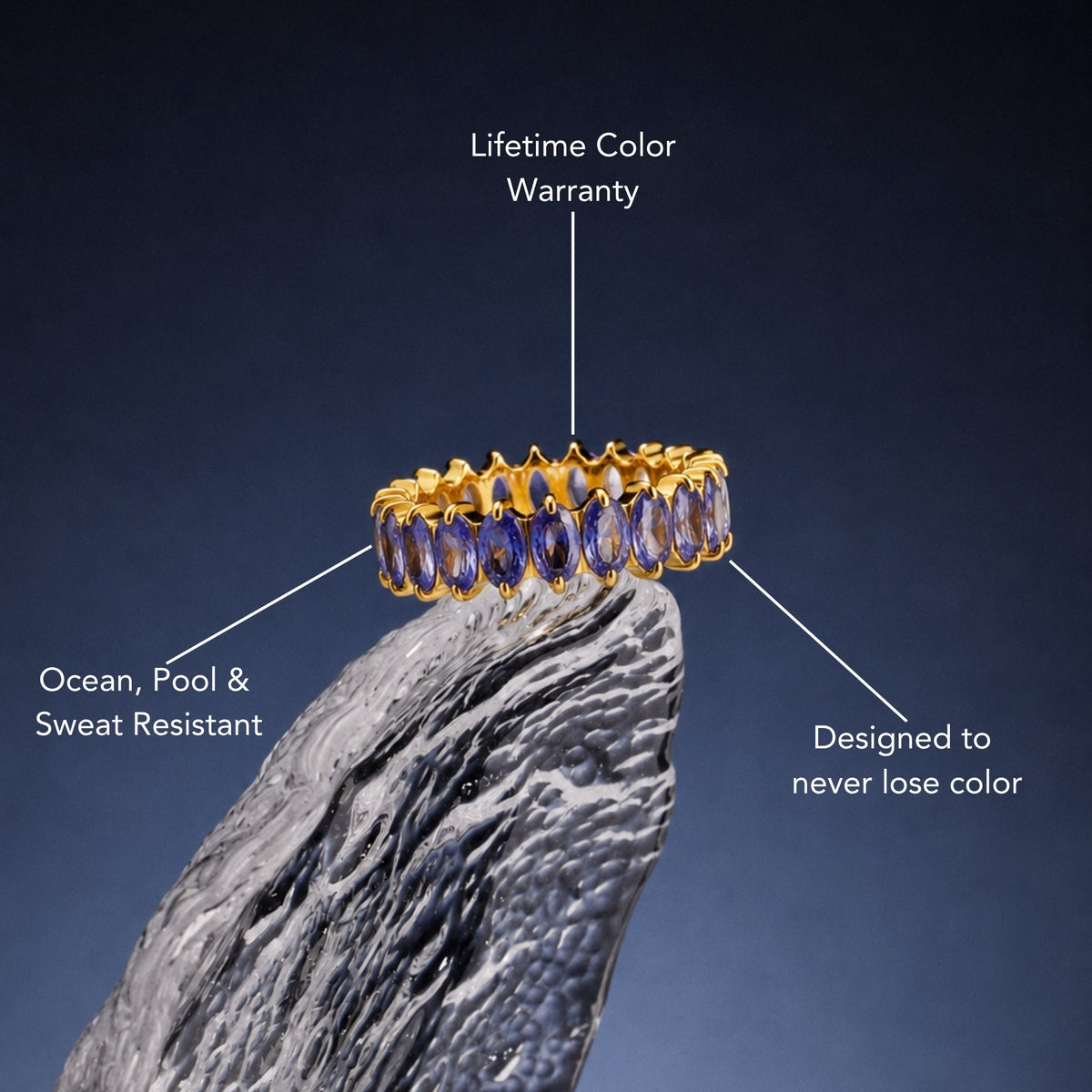 Birthstone-Color Cubic Zirconia Eternity Ring, 6.6 mm