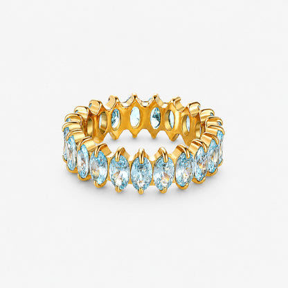 Birthstone-Color Cubic Zirconia Eternity Ring, 6.6 mm