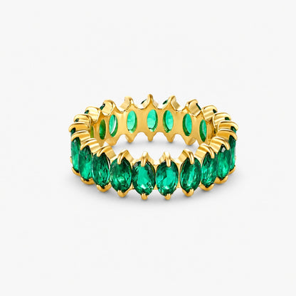 Birthstone-Color Cubic Zirconia Eternity Ring, 6.6 mm