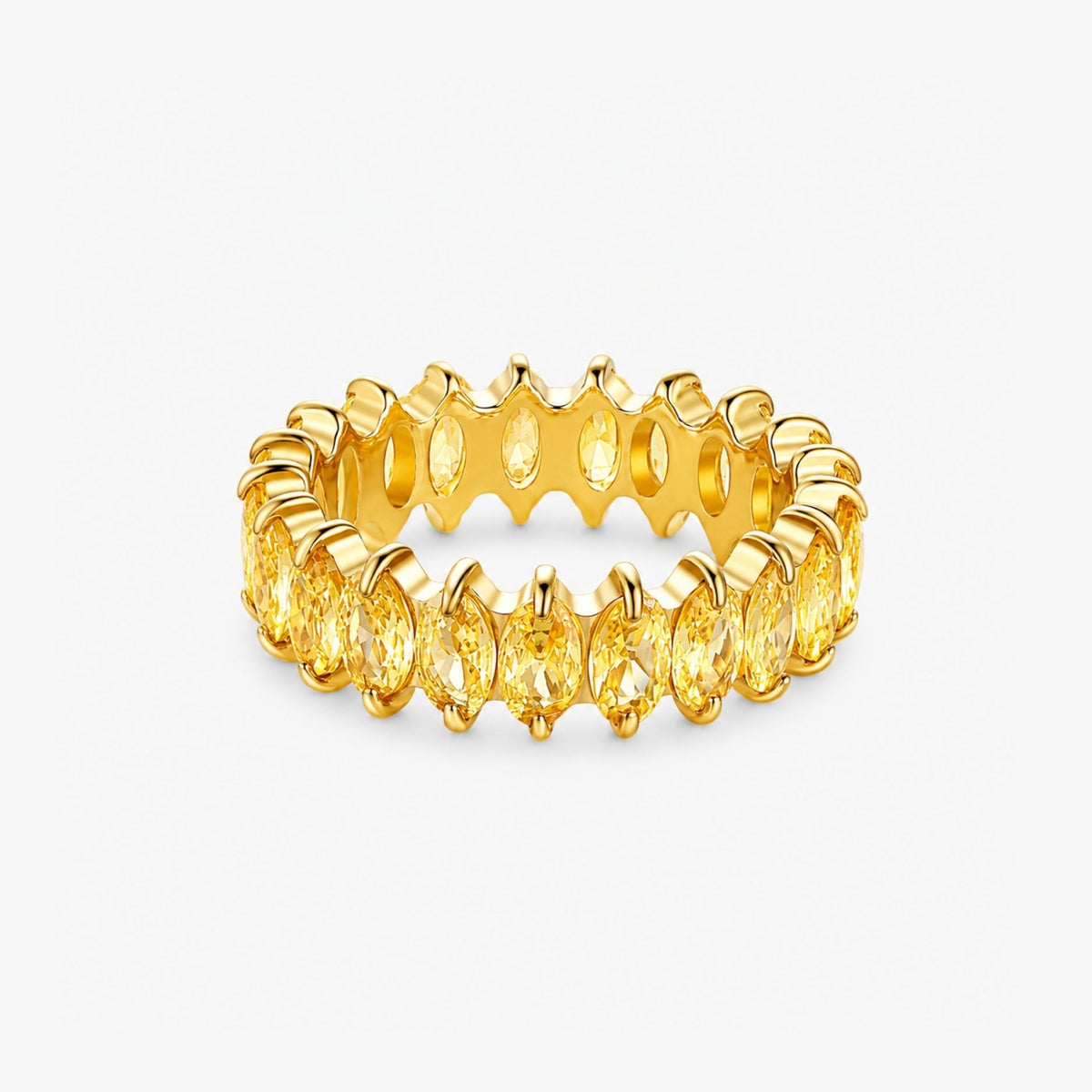 Birthstone-Color Cubic Zirconia Eternity Ring, 6.6 mm