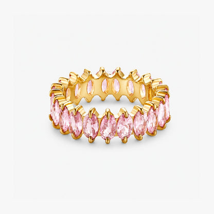 Birthstone-Color Cubic Zirconia Eternity Ring, 6.6 mm
