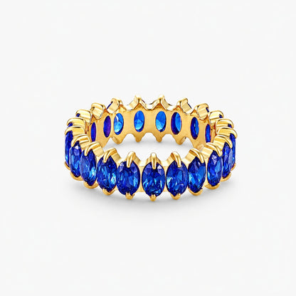Birthstone-Color Cubic Zirconia Eternity Ring, 6.6 mm
