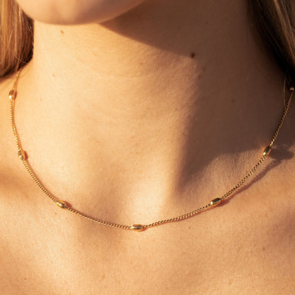 Oval Bead Station Choker, 37 cm — Brisa