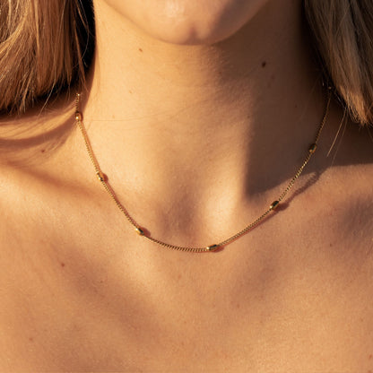 Oval Bead Station Choker, 37 cm — Brisa