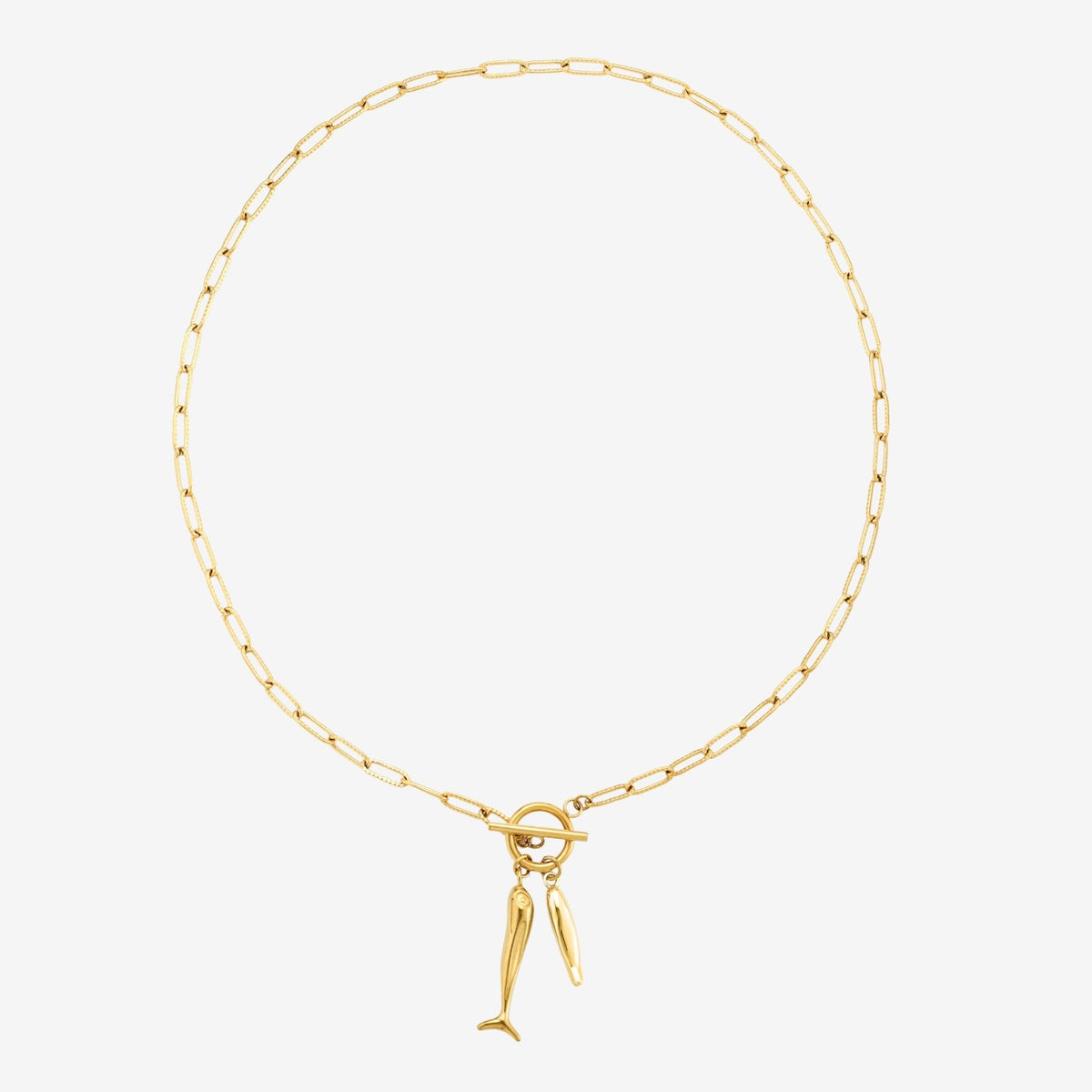 Two Fish Pendant Necklace, 45 cm — Cala