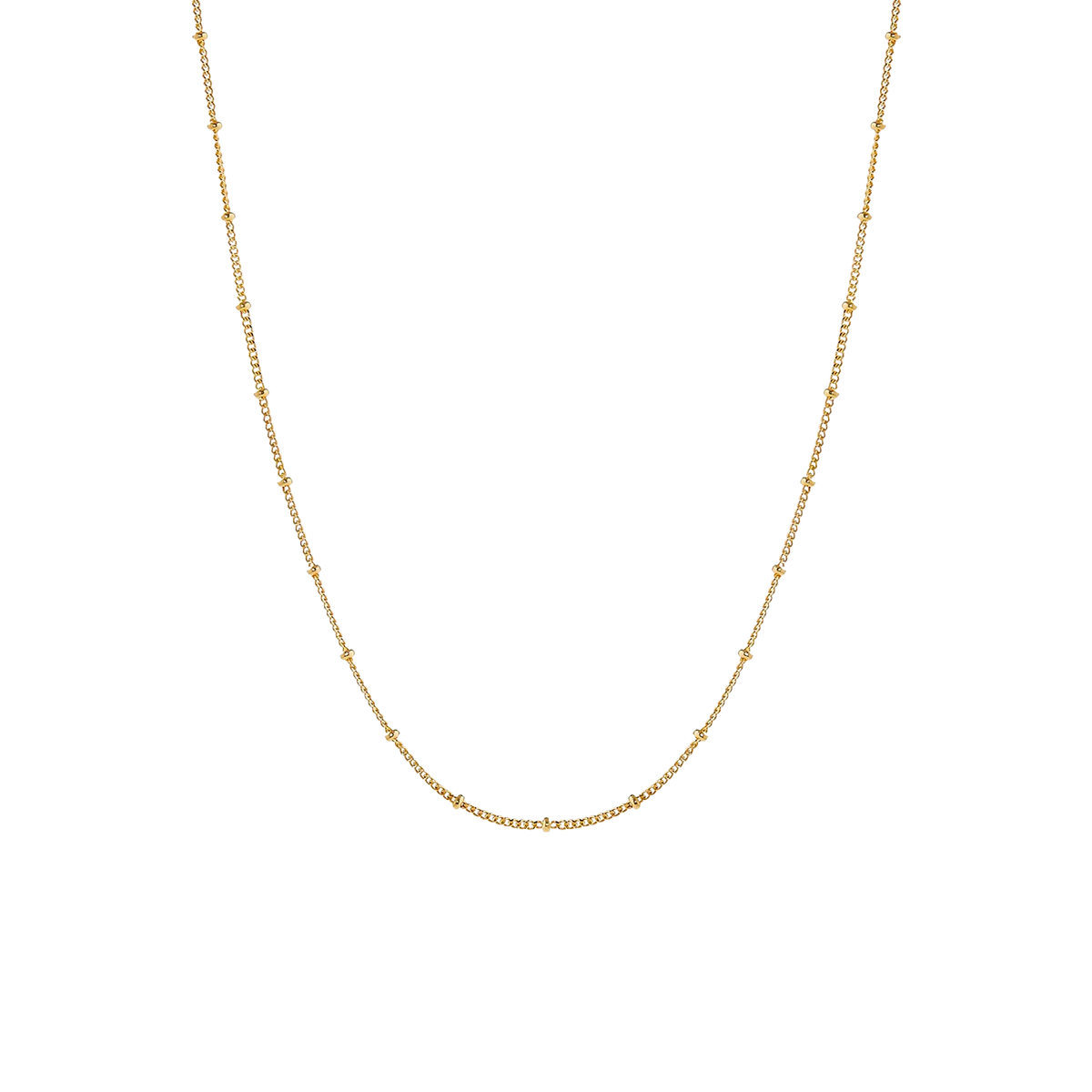 Fine Bead Station Choker, 39 cm — Capri