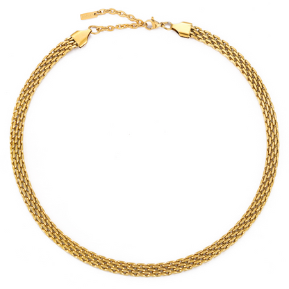Woven Chain Choker, 6 mm, Steel — Sifnos