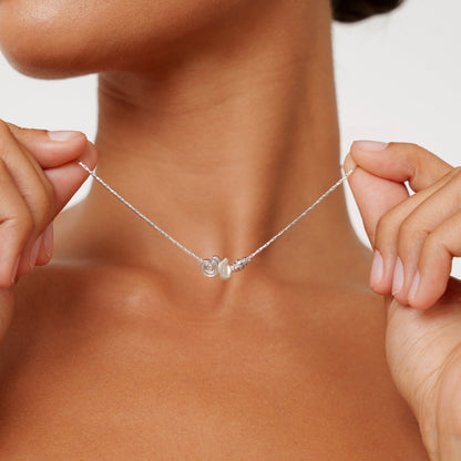 Shell and Freshwater Pearl Necklace, Adjustable — Shore