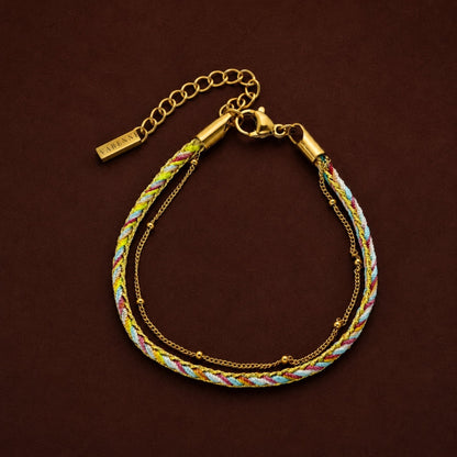 Colorful Enamel Layered Bracelet, 16 cm — Rio