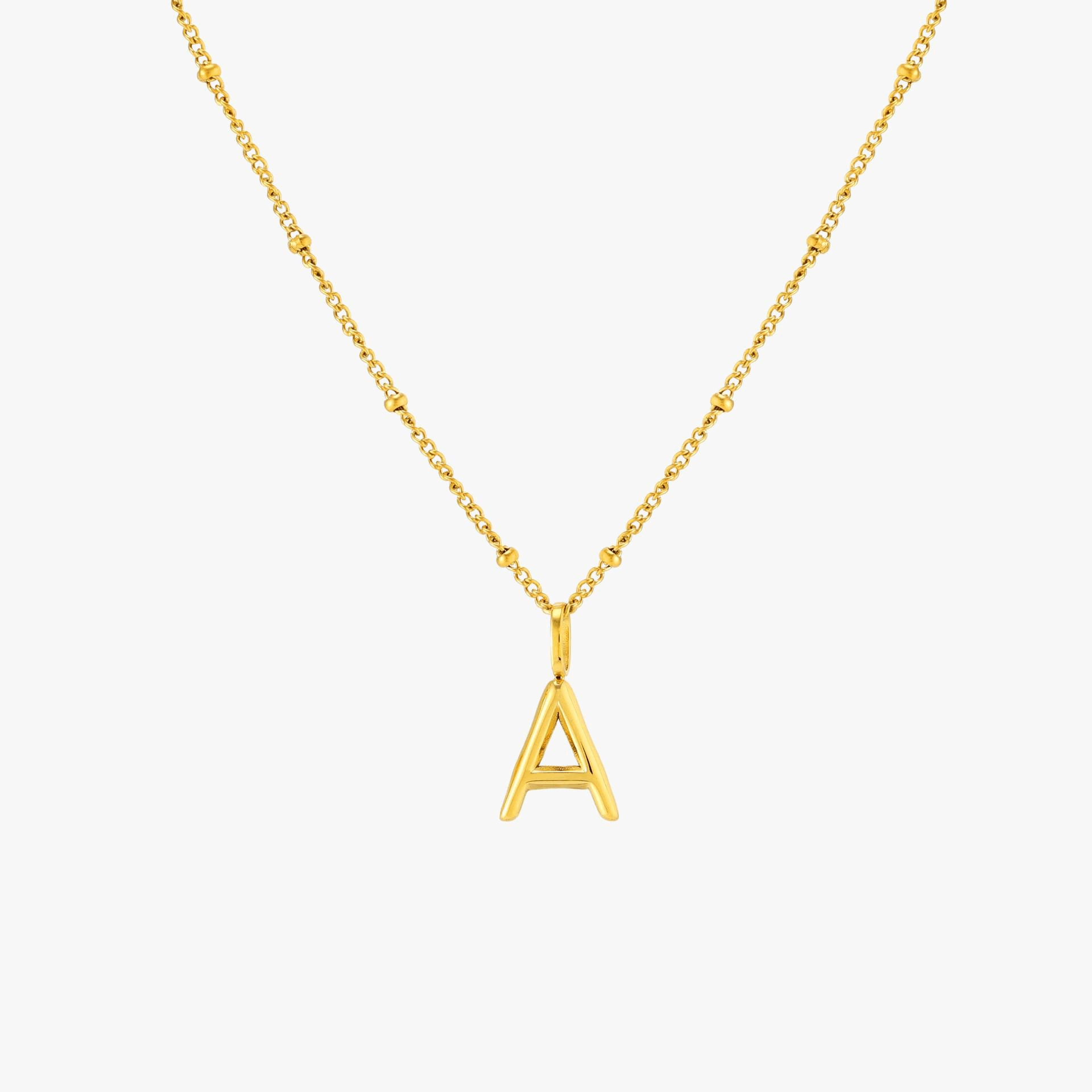 Initial & Birthstone Charm Necklace