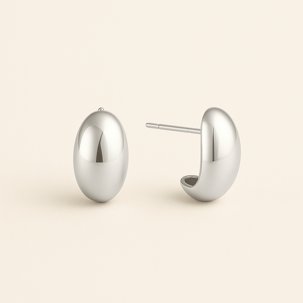 Smooth Dome Stud Earrings — Celeste