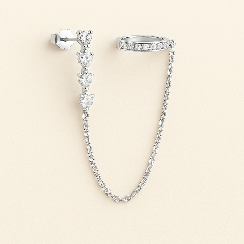 Crystal Chain Ear Cuff Earring — Audra