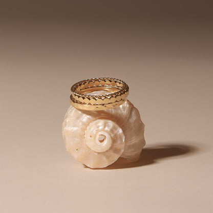 Three Textured Stacking Rings Set — Daily