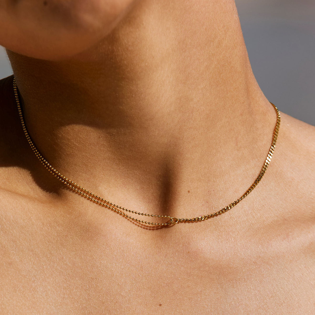 Split Chain Choker, 39 cm — Double Trouble