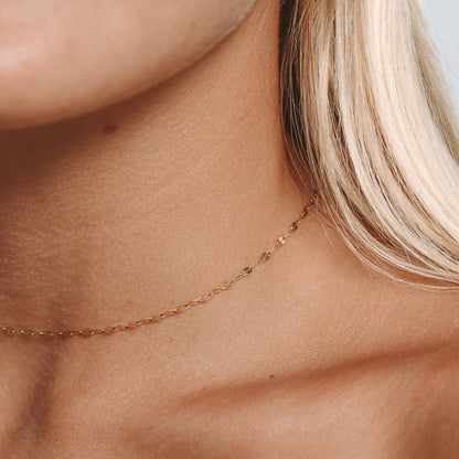 Fine Metal Station Choker, 39 cm — Dainty