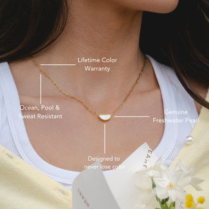 Mother of Pearl Paperclip Choker — Muse
