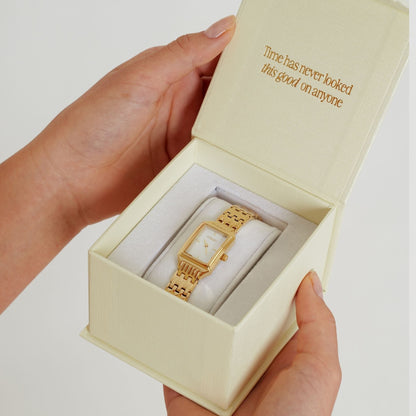 Rectangular Mother-of-Pearl Quartz Watch — Astra