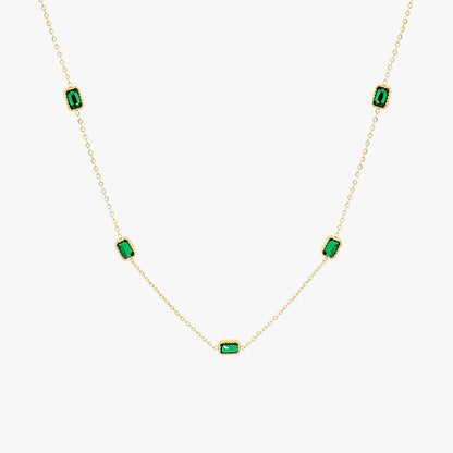 Green Rectangular Station Necklace — Raja Ampat