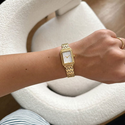 Rectangular Mother-of-Pearl Quartz Watch — Astra