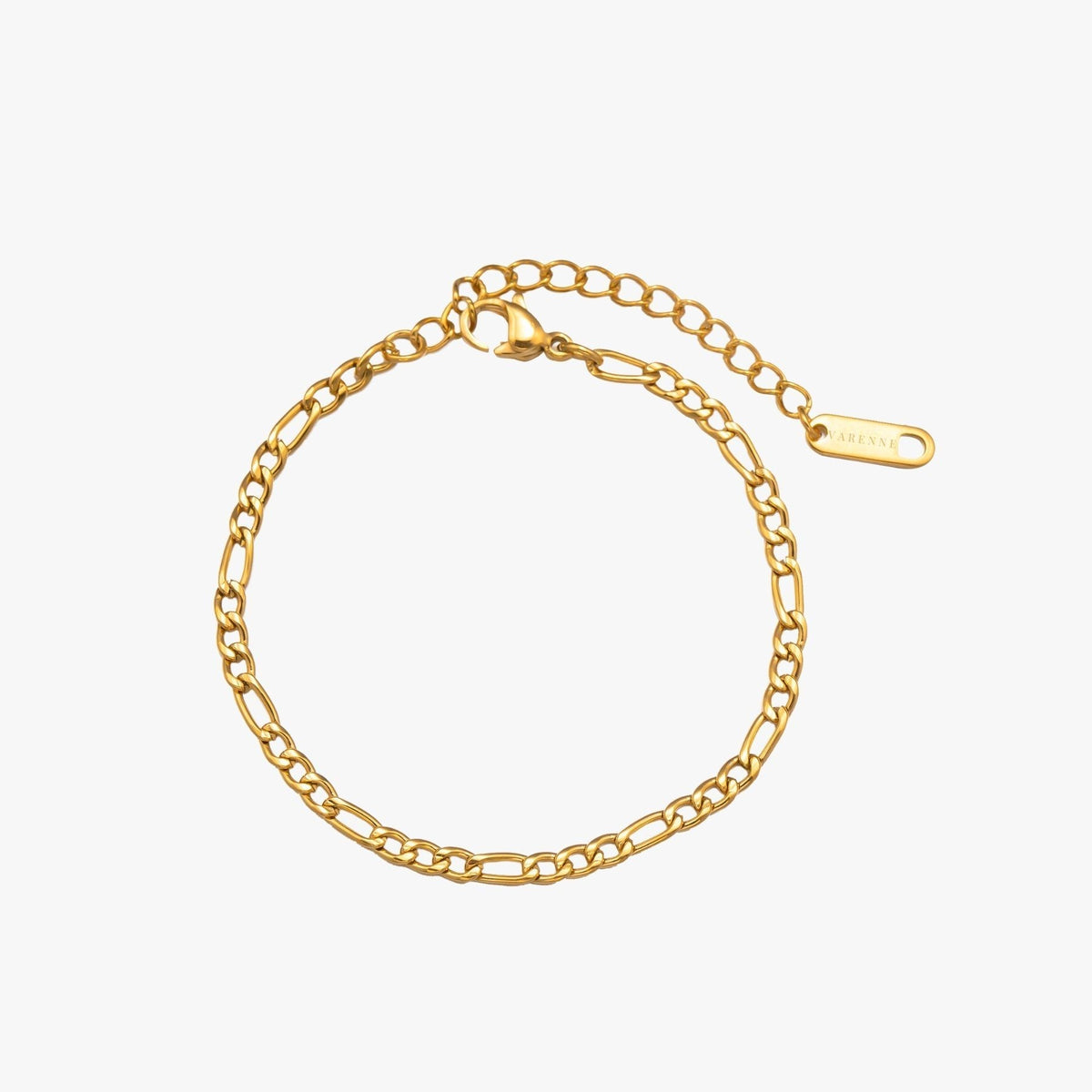 Figaro Chain Anklet, 3 mm, Steel — Amalfi