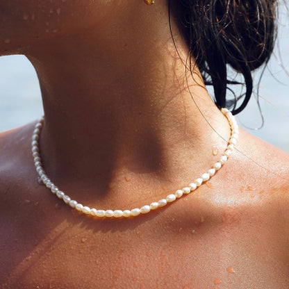 Freshwater Pearl Choker, 6 mm, 36–42 cm