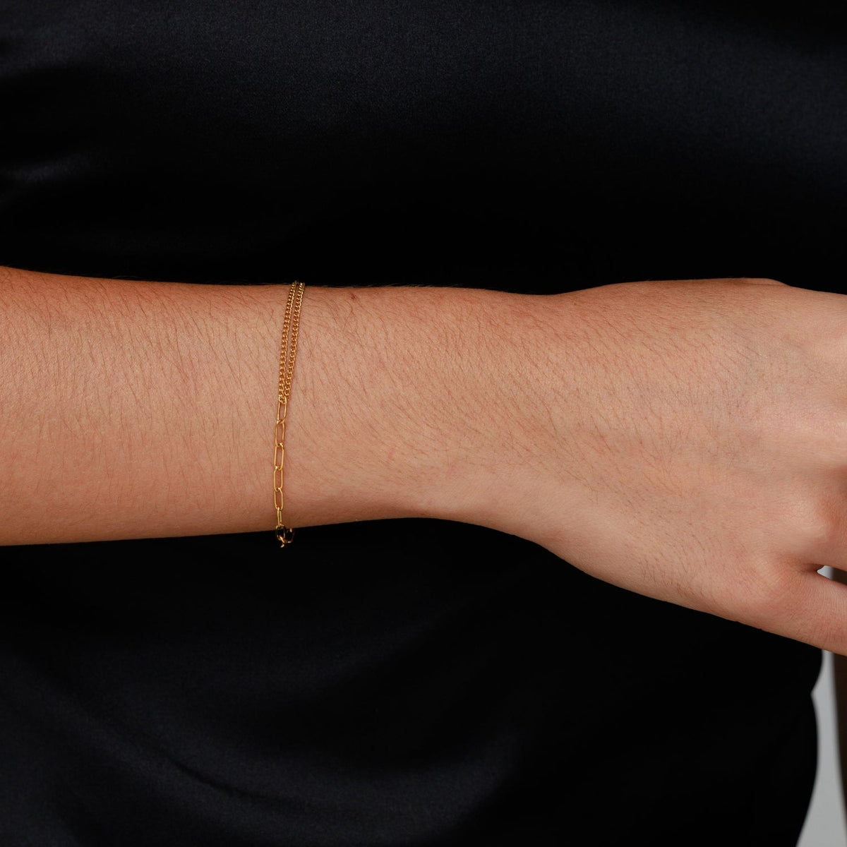 Curb and Paperclip Chain Bracelet — Balance