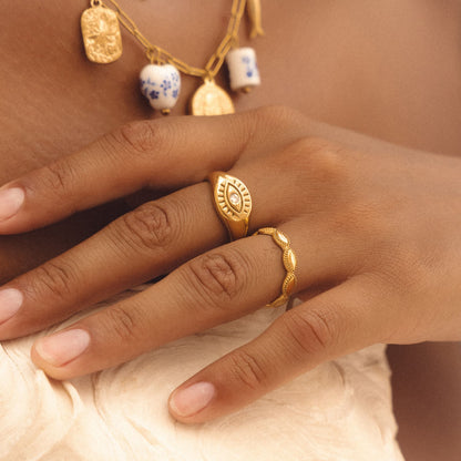 Marquise Motif Band Ring, 4 mm — Aphrodite