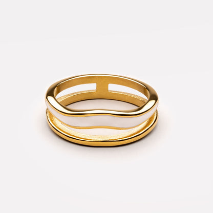 Openwork Double Wave Band Ring — Sirocco