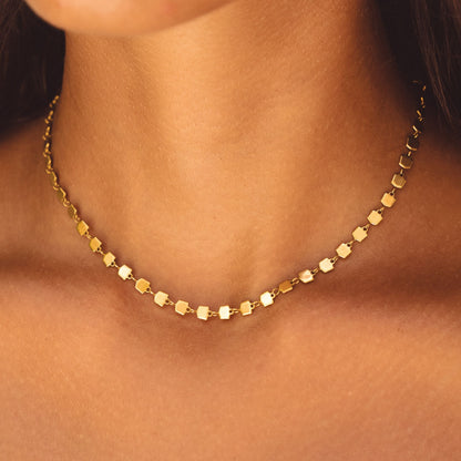 Round Disc Chain Choker, 39 cm — Ilios