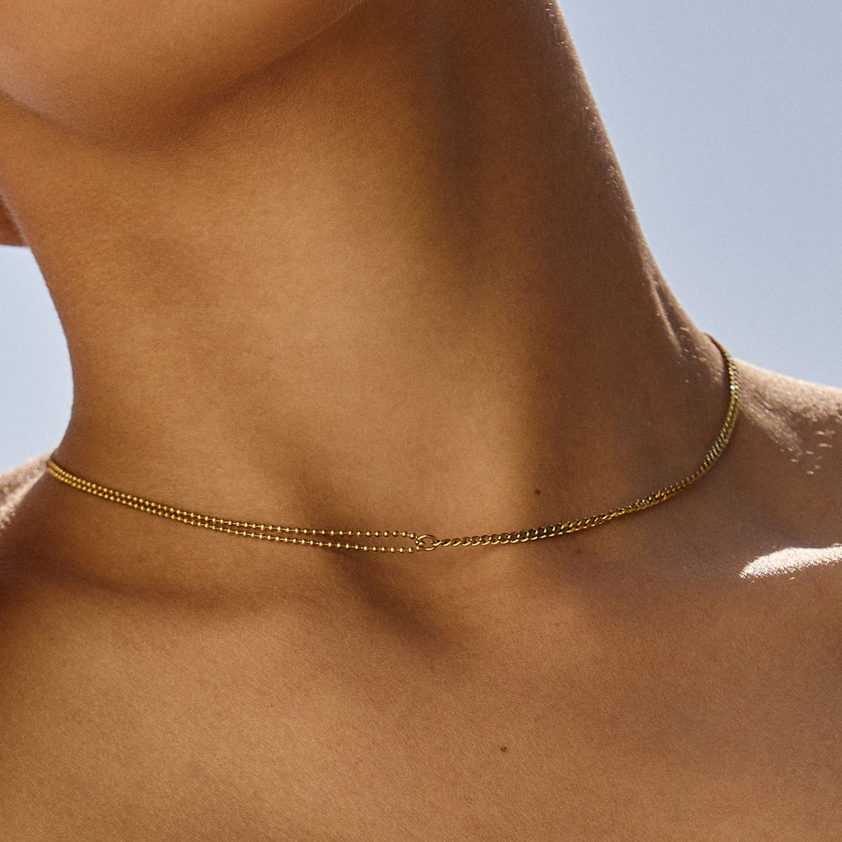 Split Chain Choker, 39 cm — Double Trouble